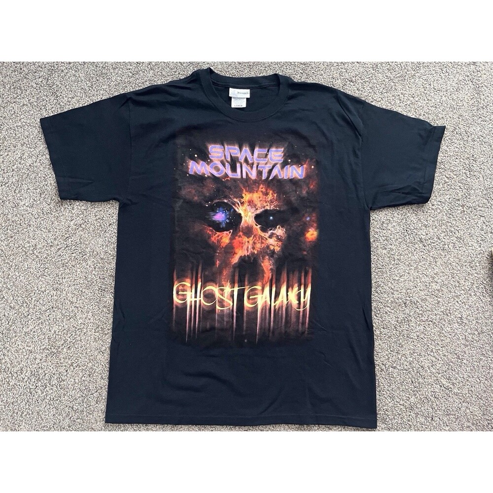 Vintage 90s DISNEYLAND Space Mountain Ghost Galaxy Ride Promo Shirt Size Large